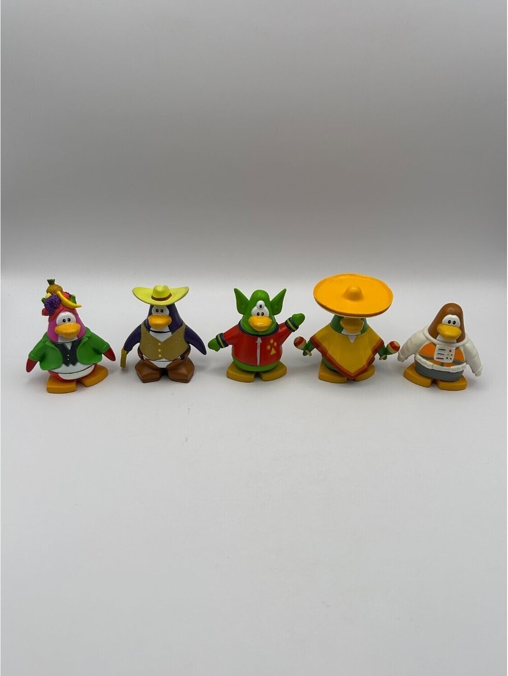 Disney Club Penguin Jakks Pacific 2" Mix & Match Figure Lot of 5 Alien Cowboy